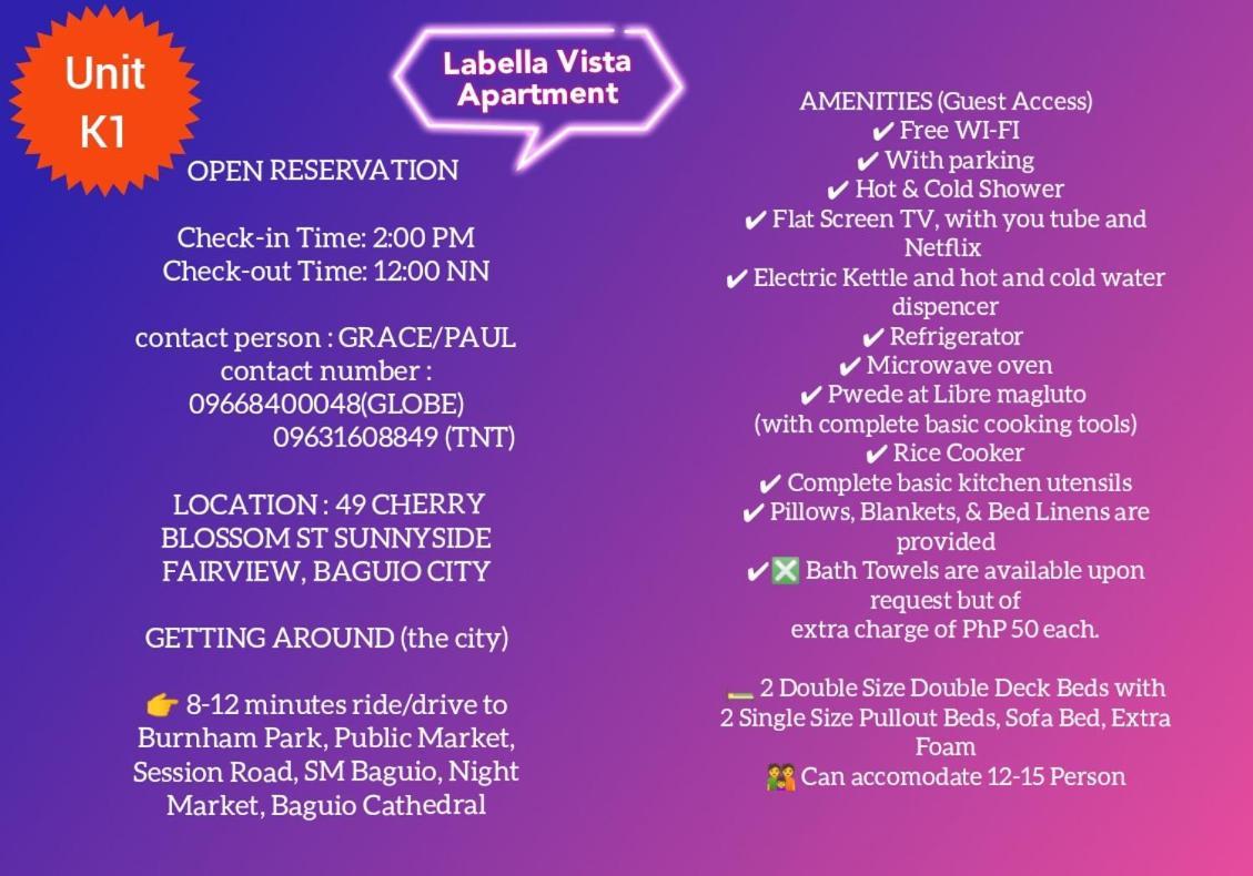 Labella Vista Apartment Baguio City Zewnętrze zdjęcie